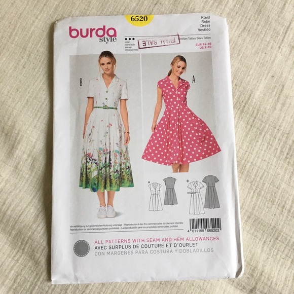 Burda Other - Burda 6520 Retro style dress
